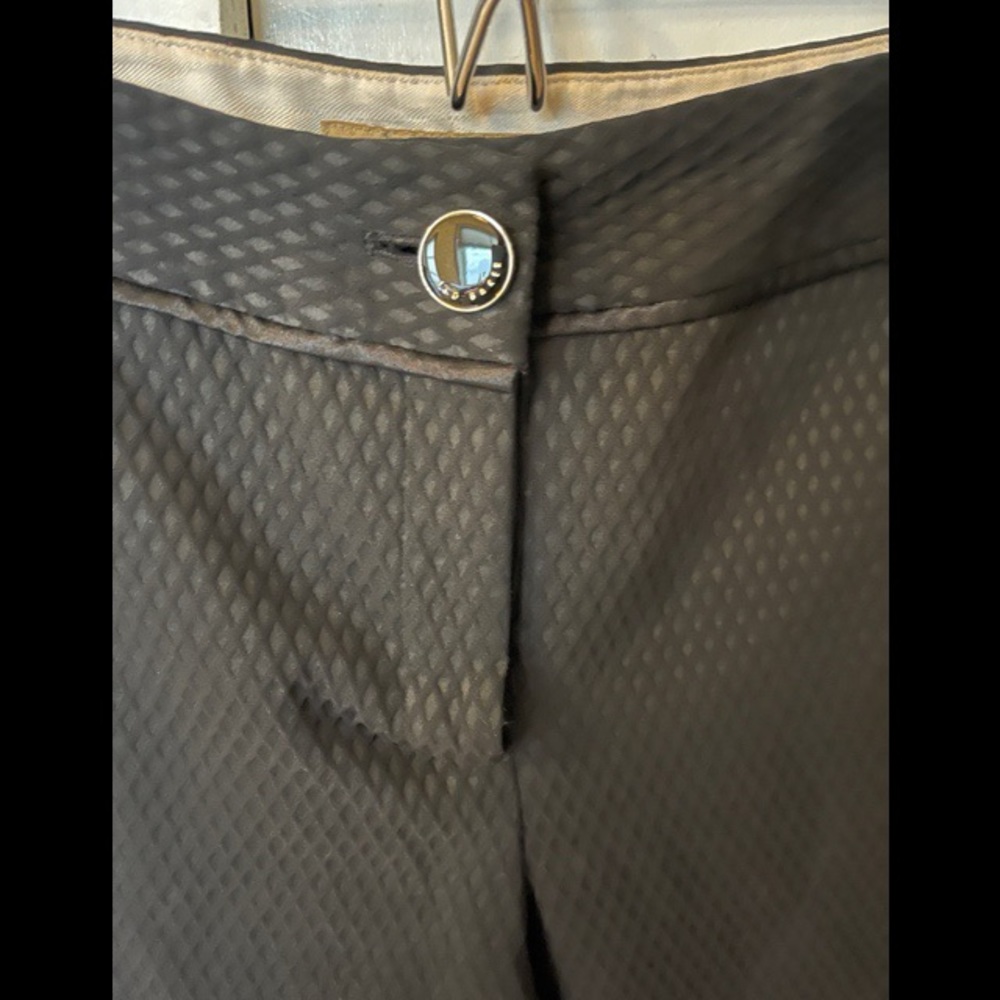 TED BAKER LONDON Textured “Rait” Cropped Straight-Leg Suit Pants Black, Size 0